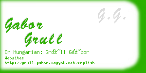 gabor grull business card